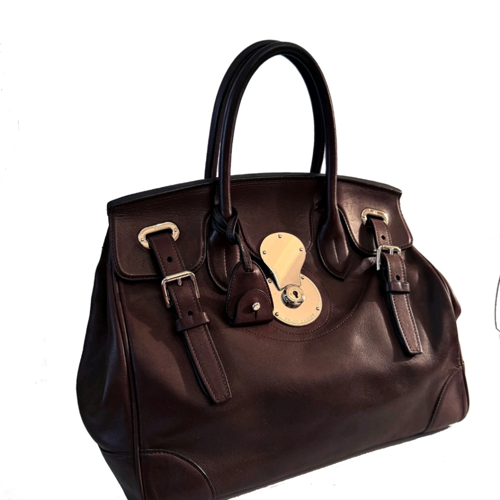 Elegant Chocolate Brown Leather Satchel